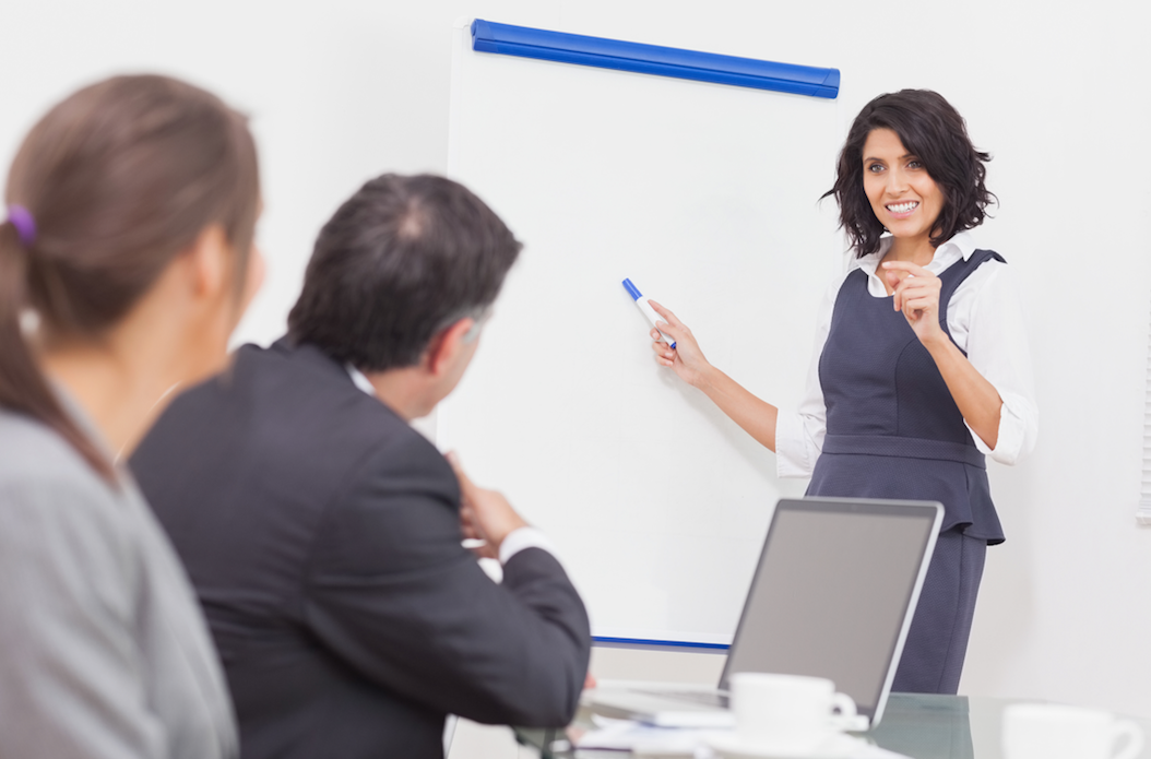 employee presenting