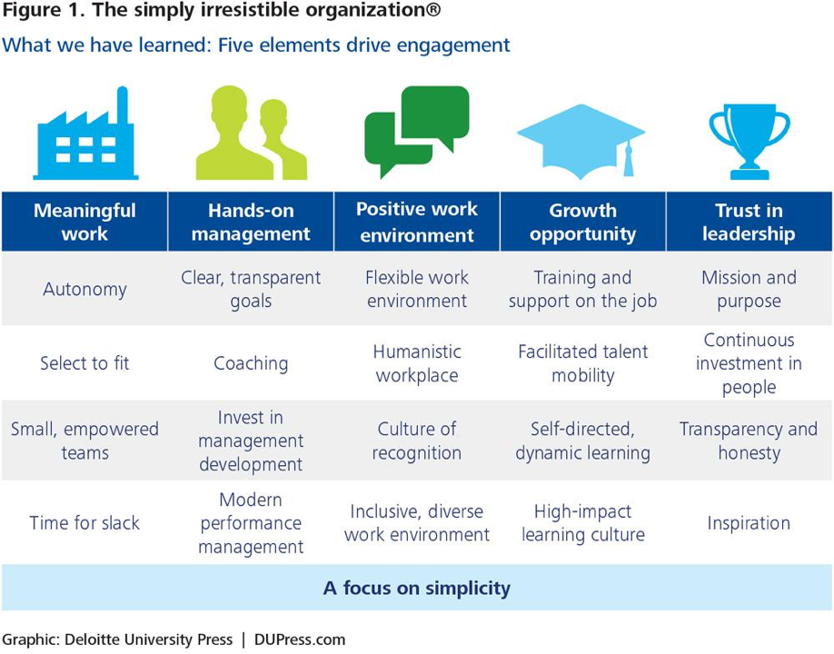 Josh Bersin's Simply Irresistible Organization model