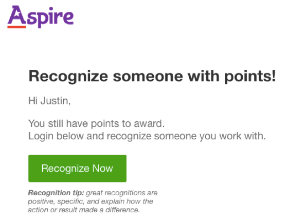 Recognition Notification