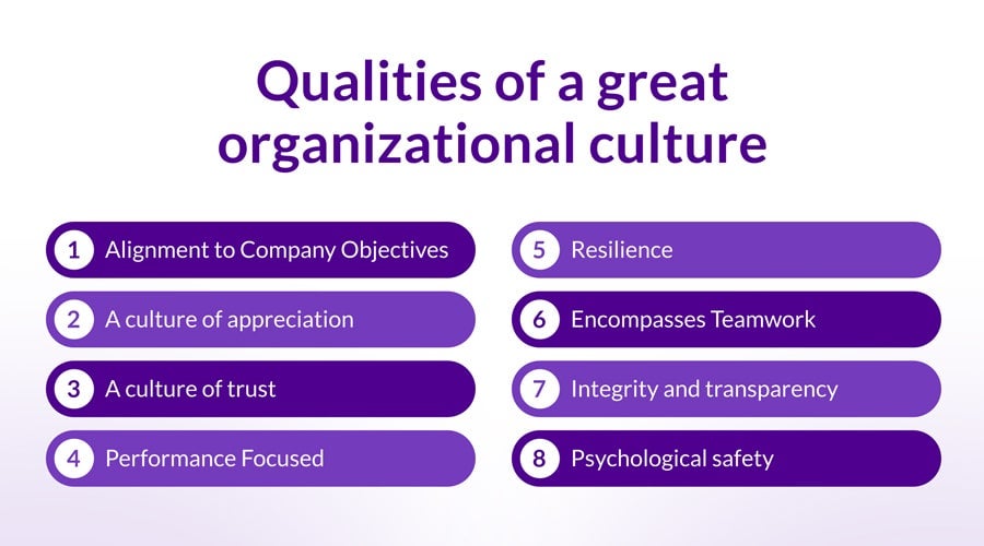 8 qualities of a great organizational culture
