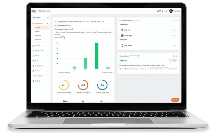 Tinypulse employee engagement software platforms