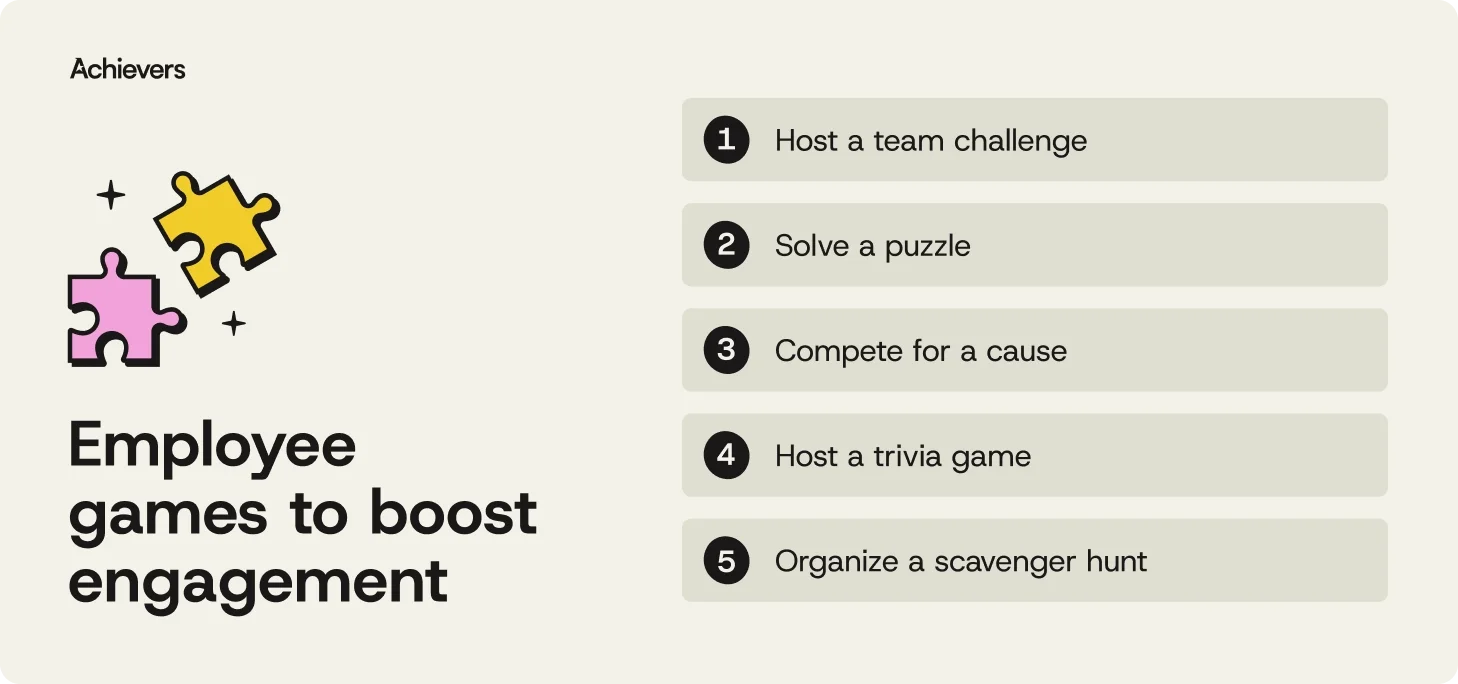 Employee games to boost engagement