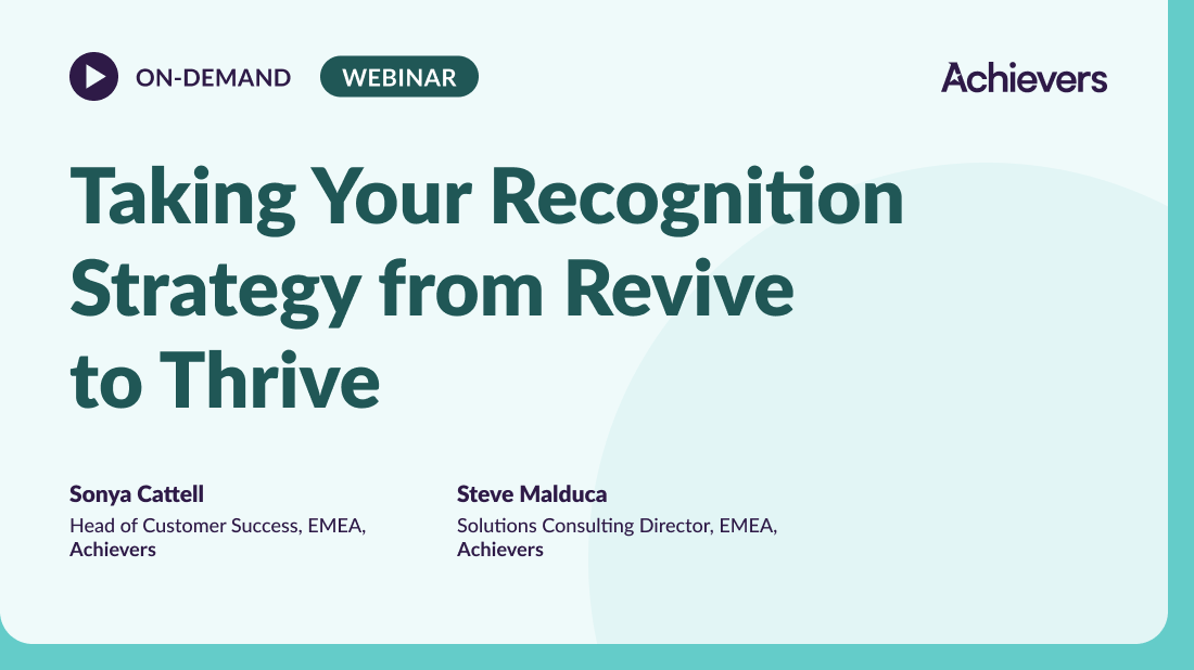 Taking Your Recognition Strategy from Revive to Thrive