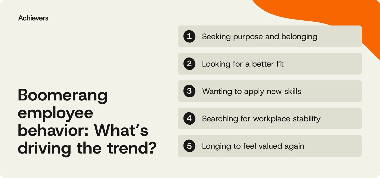 Boomerang employee behavior: What’s driving the trend?