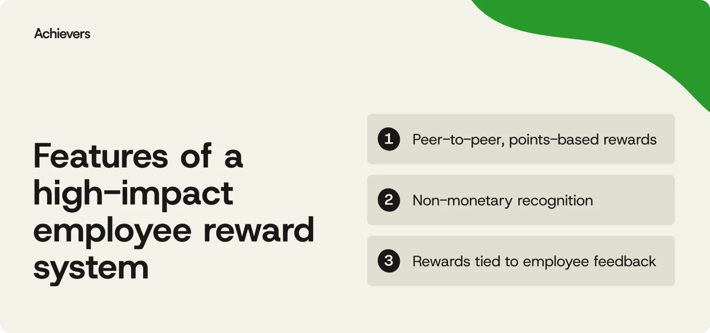 Features of a high-impact employee reward system