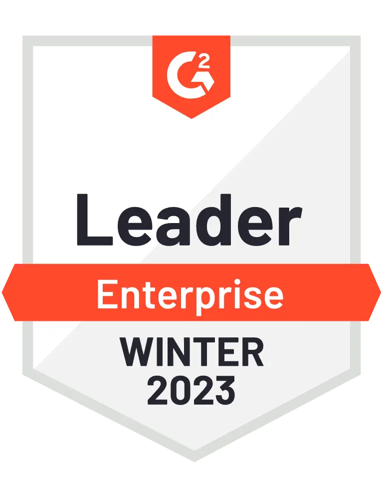 G2 Leader Award - Enterprise Winter 2023