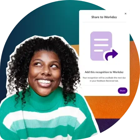 Integrated Recognition and Engagement Software Woman thinking about adding recognition to Workday