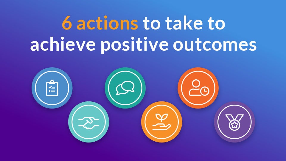 The 6 actions to take to achieve positive outcomes with flexible work.