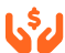 dollar and hand icon
