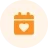 Icon of calendar and heart