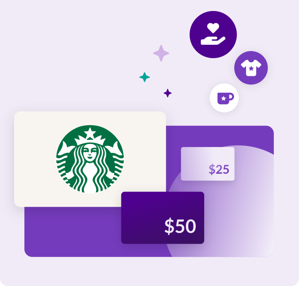 starbucks logo and gift cards