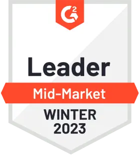 G2 2023 mid-market award winner
