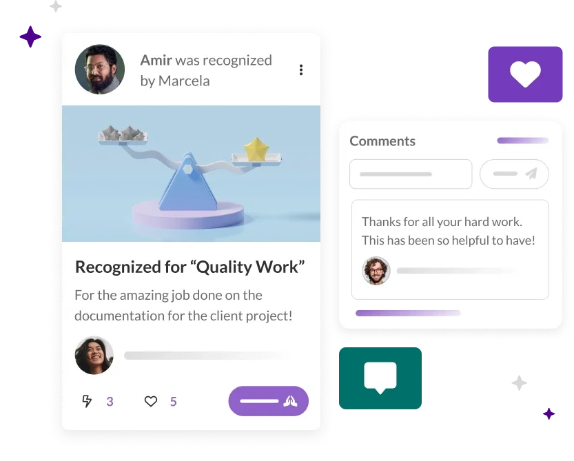 Employee recognition software that boosts engagement and productivity Screenshot from Achievers' employee recognition software