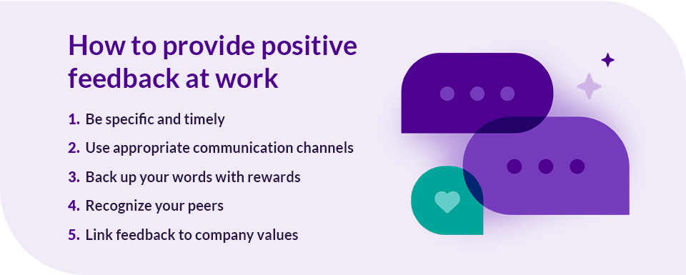 15 positive feedback examples for motivation and recognition -