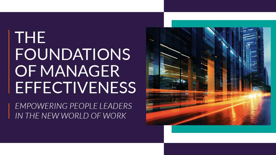 Foundations of Manager Effectiveness 