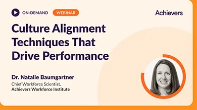 Drive performance with culture alignment