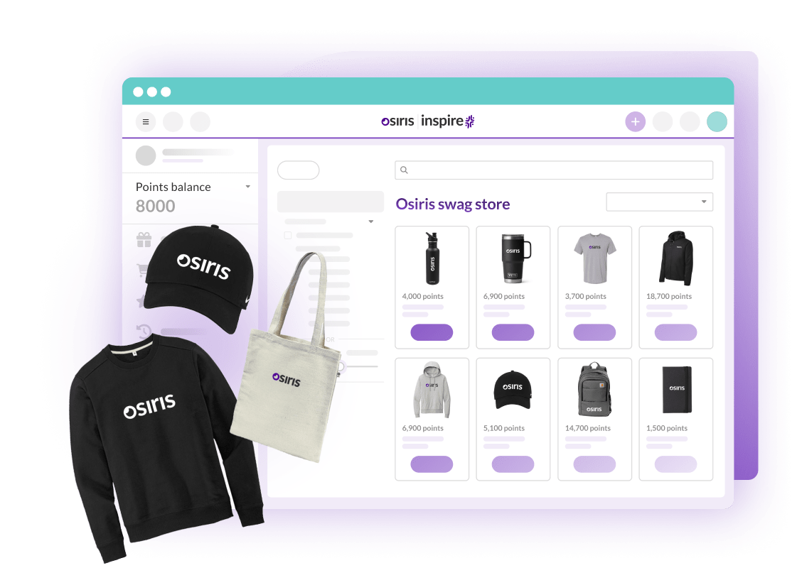 Achievers Swag store product mock-up
