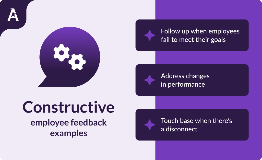 Constructive employee feedback examples