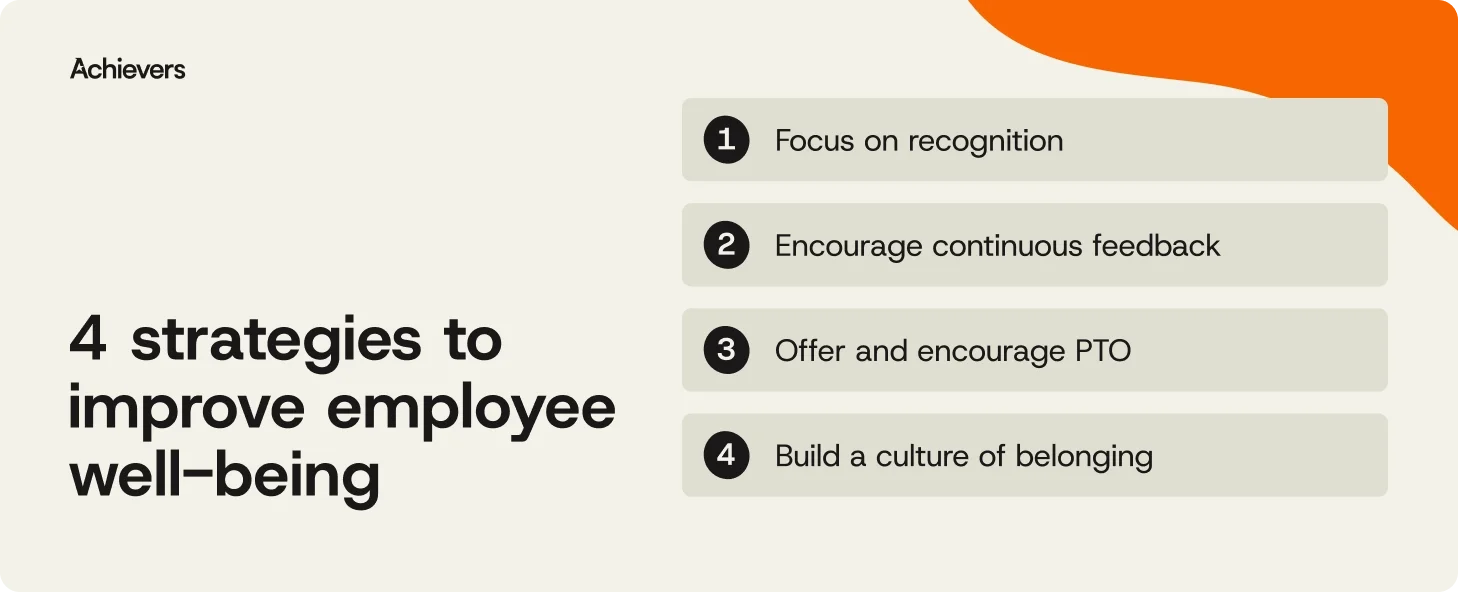 4 strategies to improve employee well-being