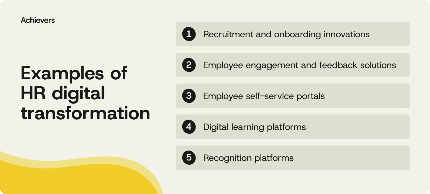 Examples of HR digital transformation