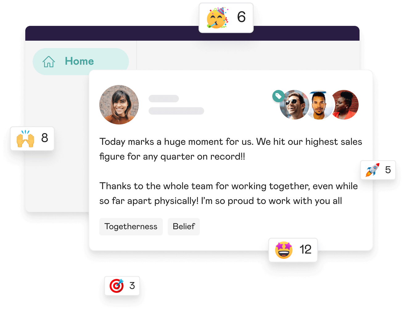 Mo employee recognition software platform screenshot