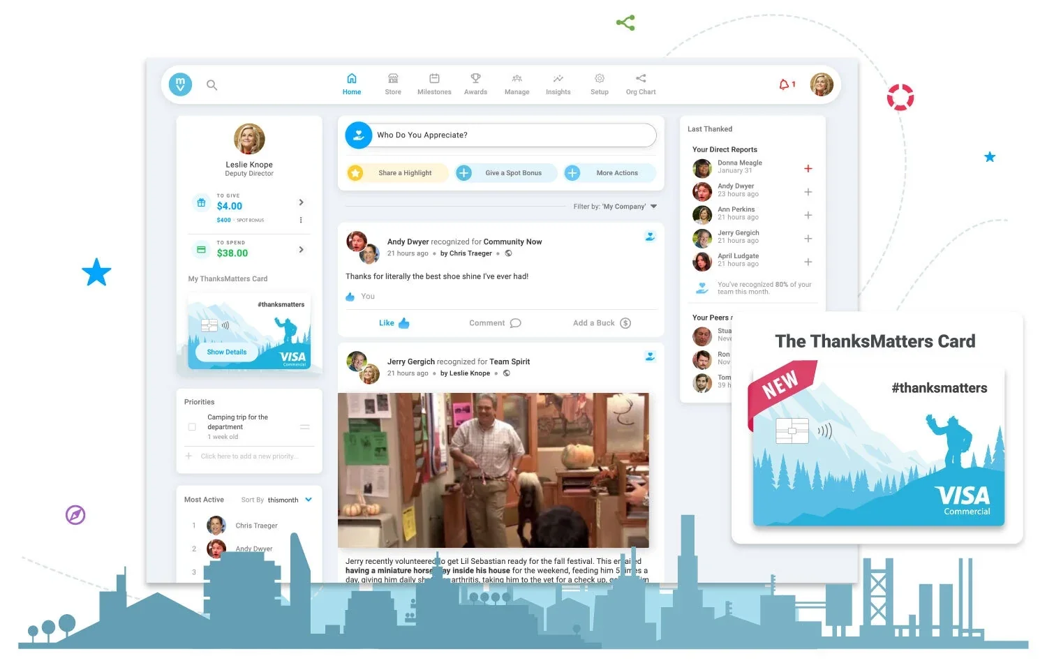 Motivosity employee recognition software platform screenshot