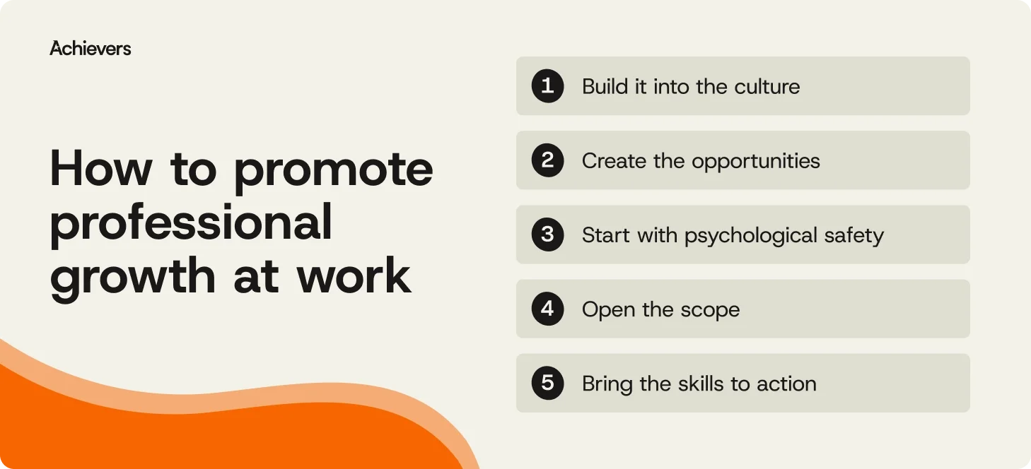 How to promote professional growth at work