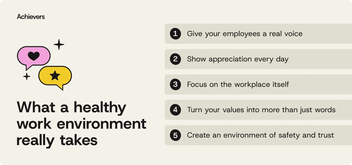 What a healthy work environment really takes