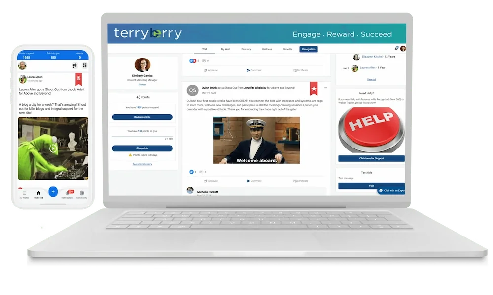 Terryberry employee rewards software platform