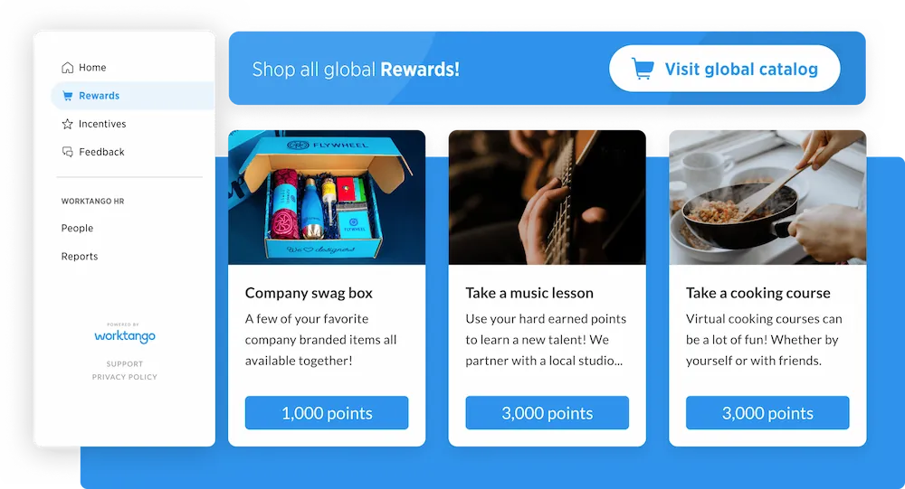 Worktango employee rewards software platform