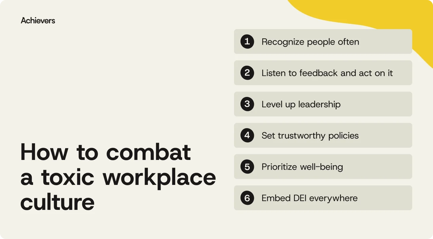 How to combat a toxic workplace culture