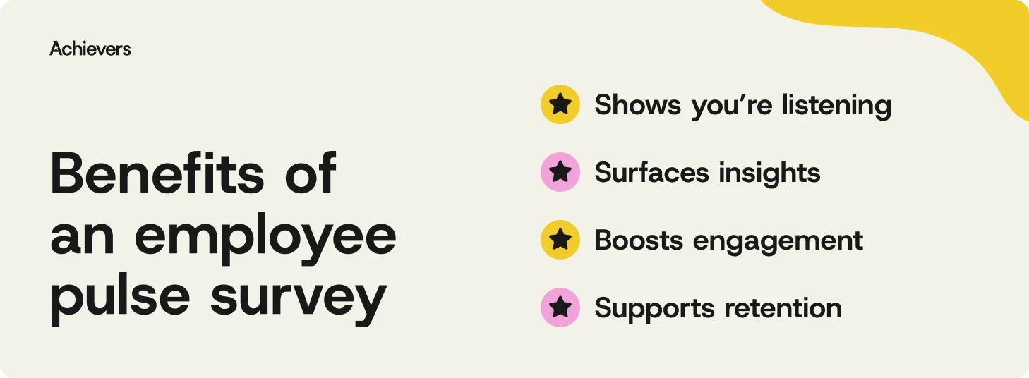 Benefits of an employee pulse survey