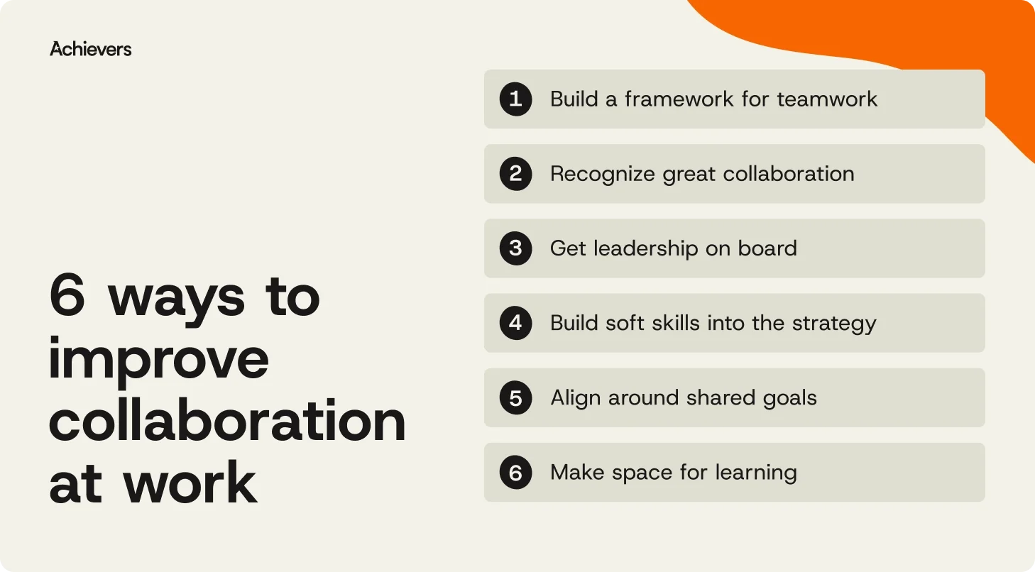 6 ways to improve collaboration at work 