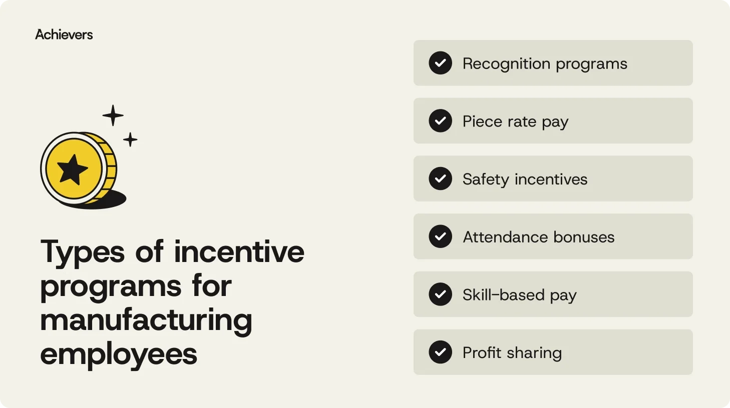 Types of incentive programs for manufacturing employees