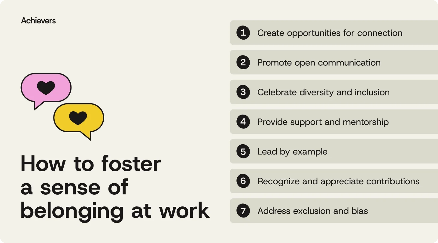 How to foster a sense of belonging at work