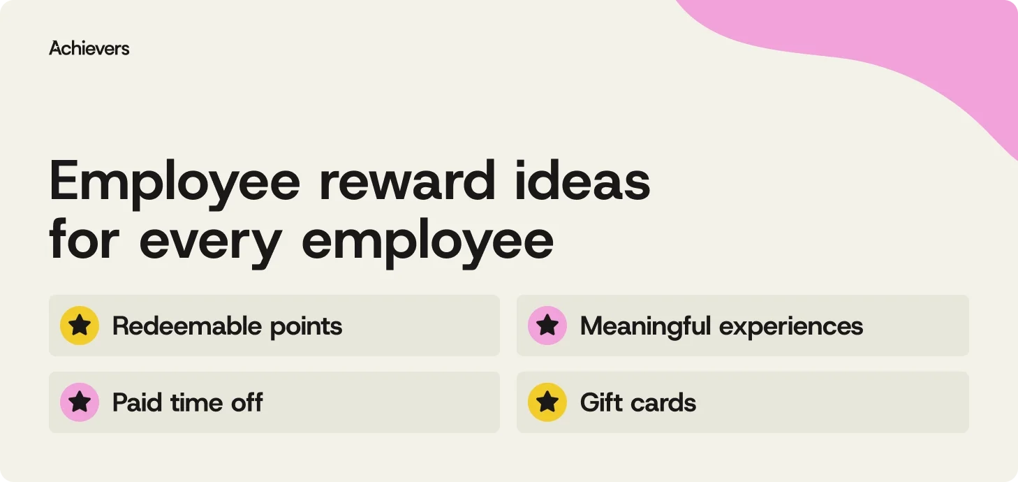 Employee reward ideas for every employee