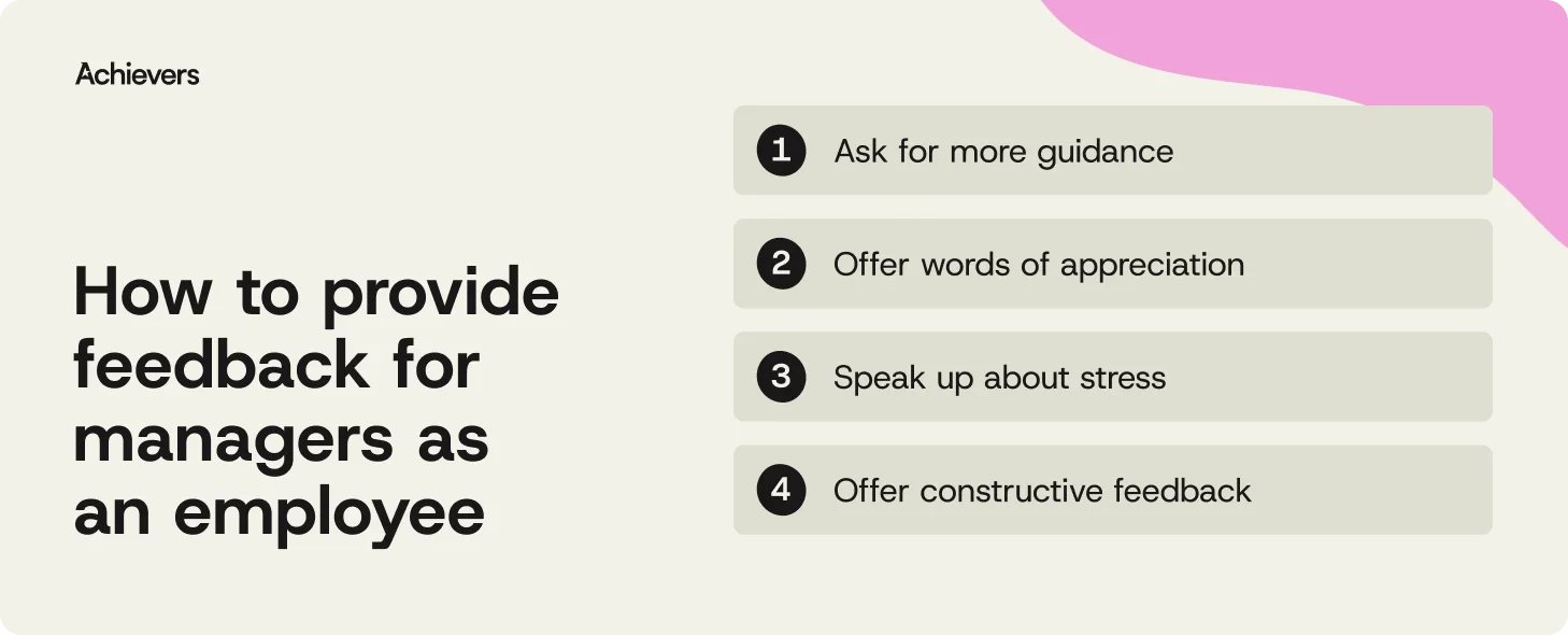 How to provide feedback for managers as an employee