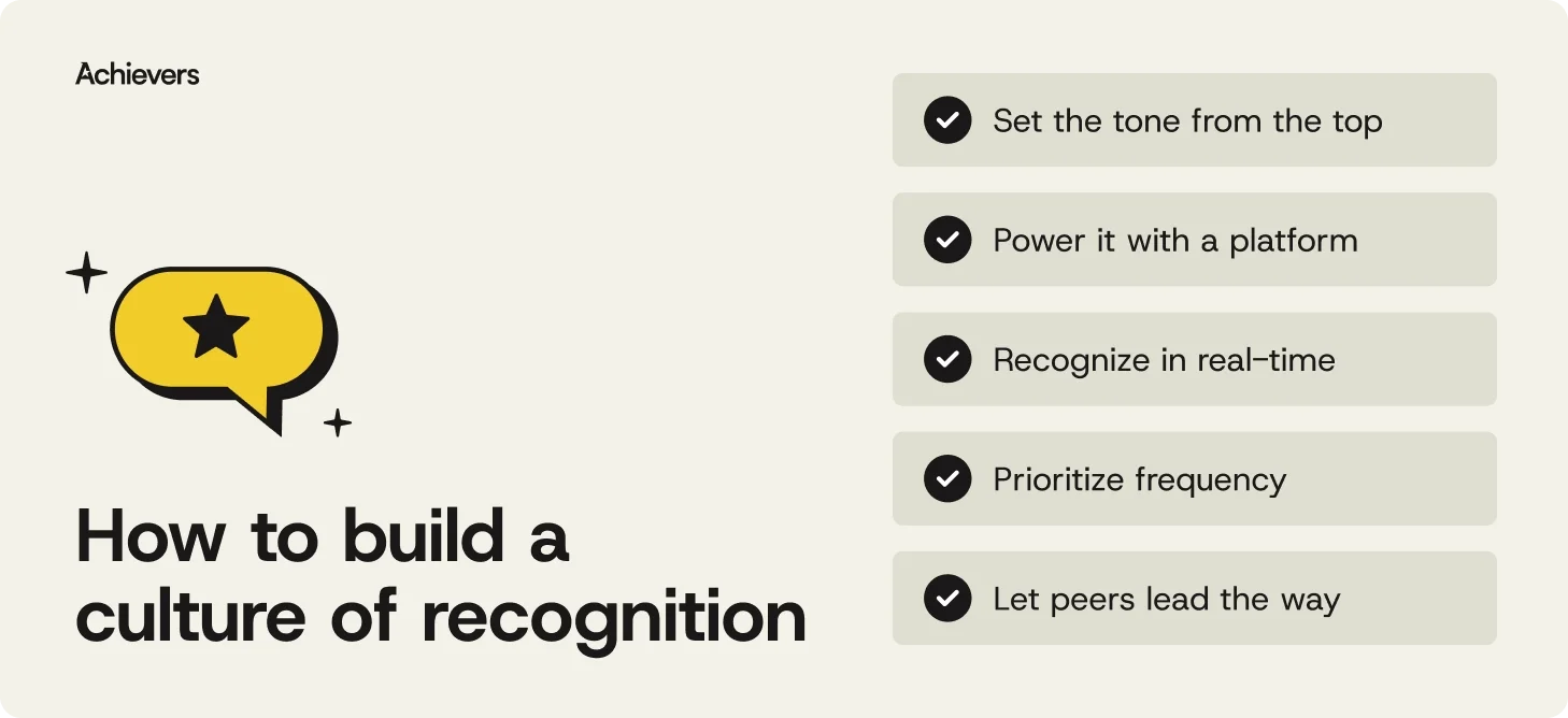 How to build a culture of recognition