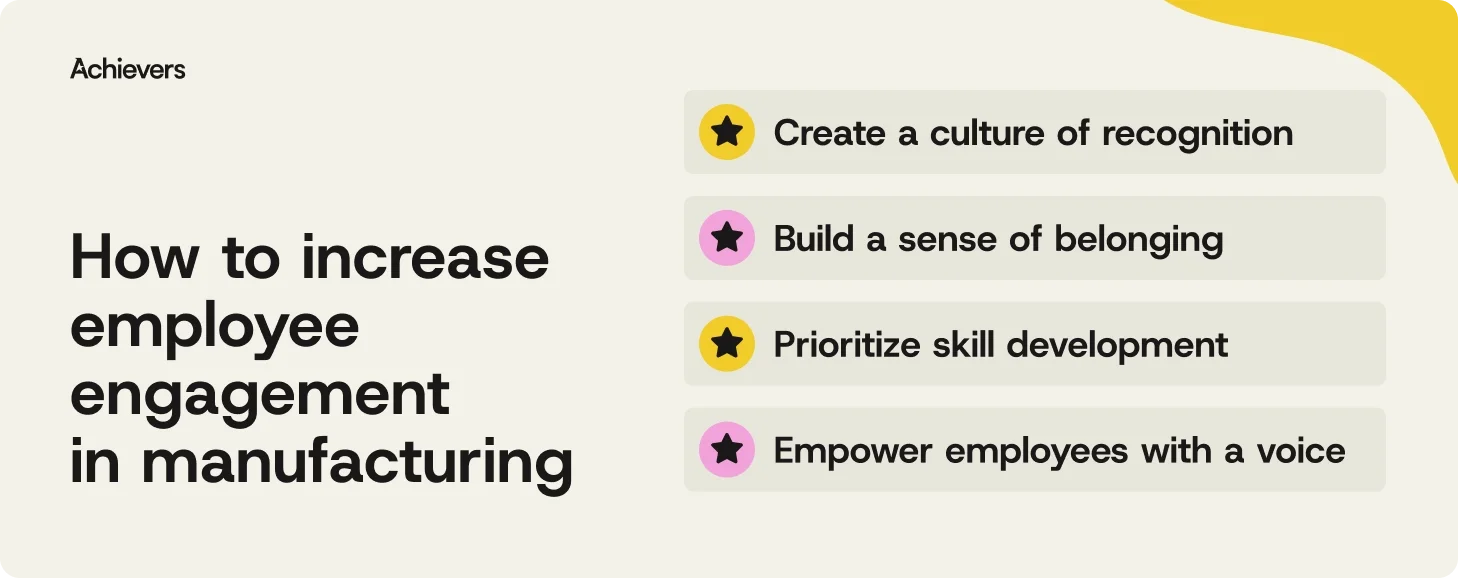 How to increase employee engagement in manufacturing 