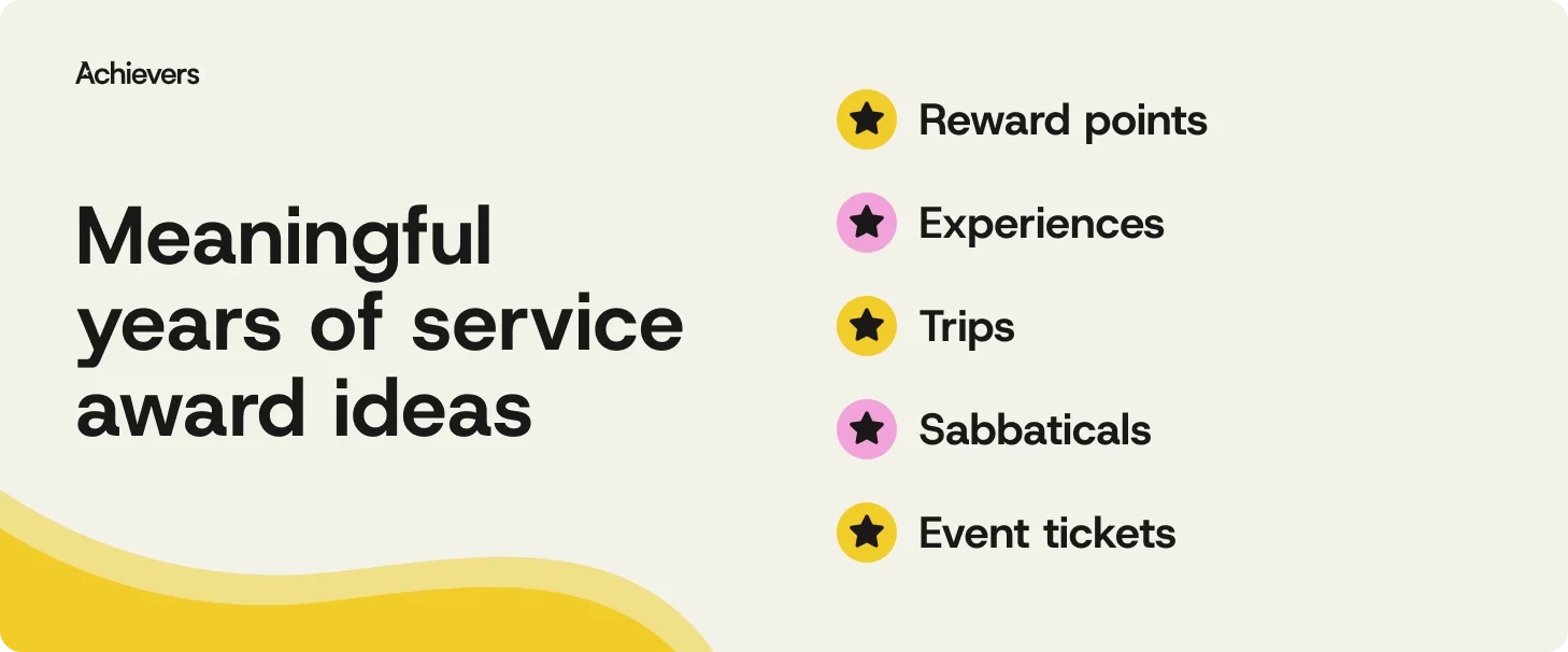 Meaningful years of service award ideas