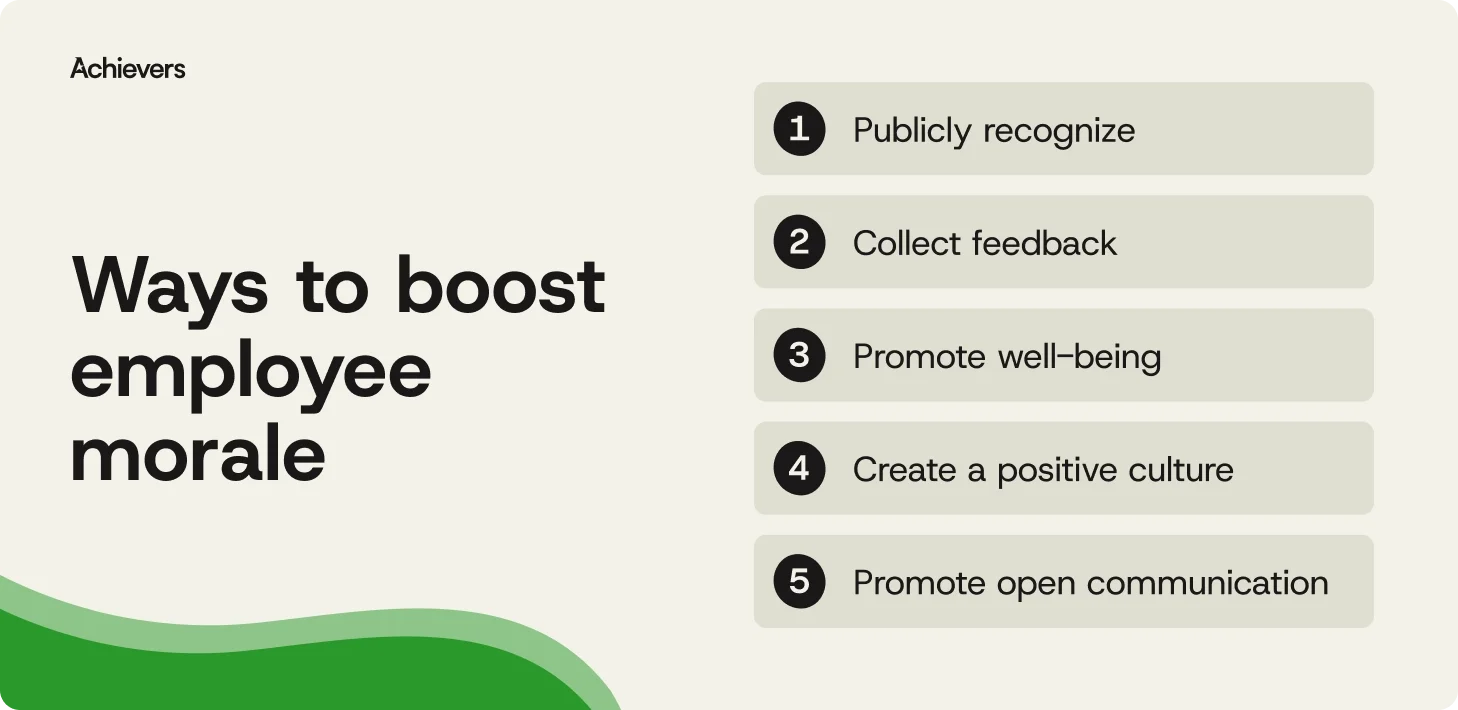 Ways to boost employee morale