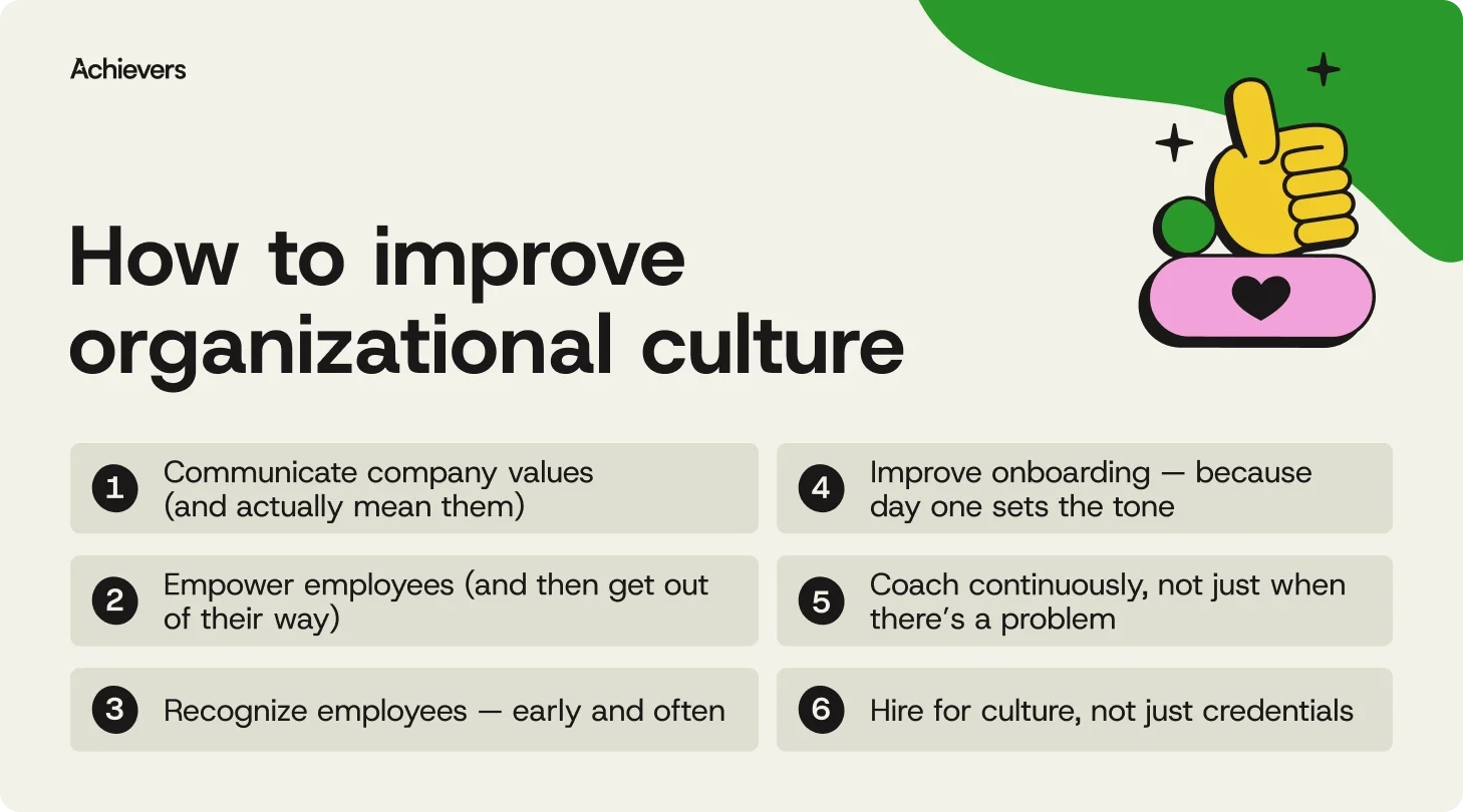 How to improve organizational culture