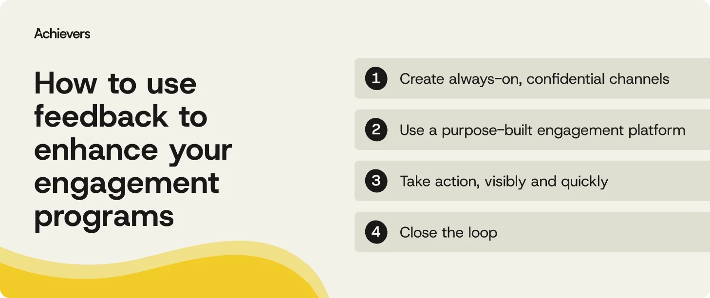 How to use feedback to enhance your engagement programs 