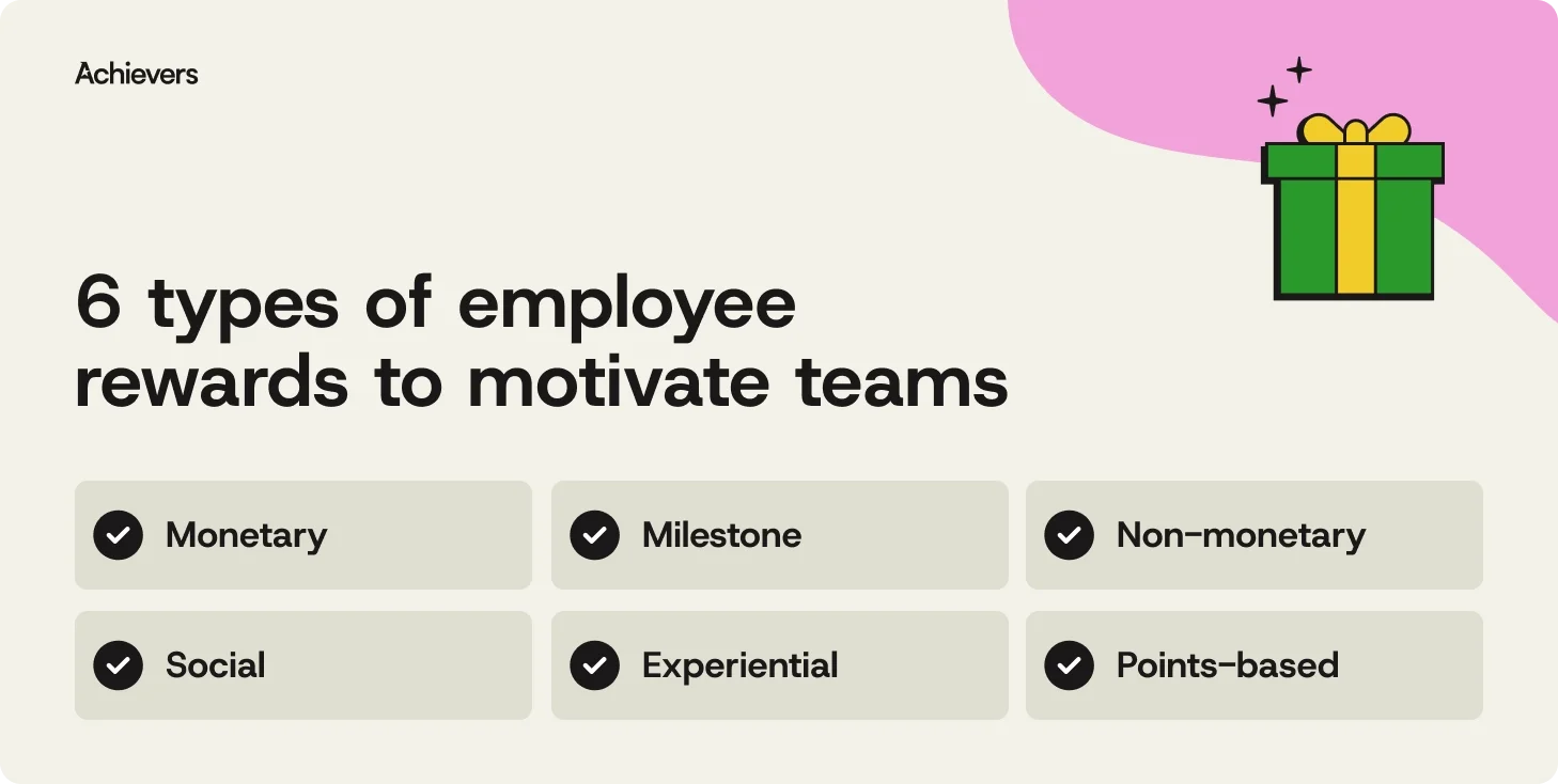 6 types of employee rewards to motivate teams