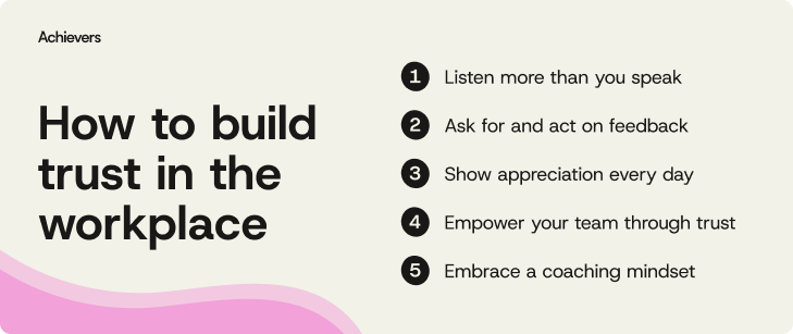 How to build trust in the workplace