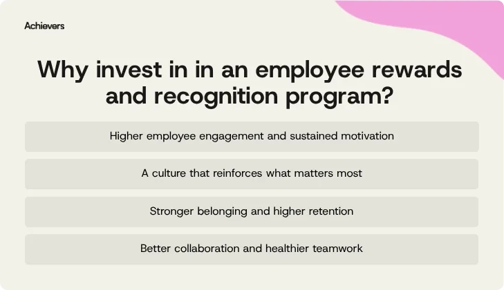 Why invest in in an employee rewards and recognition program?