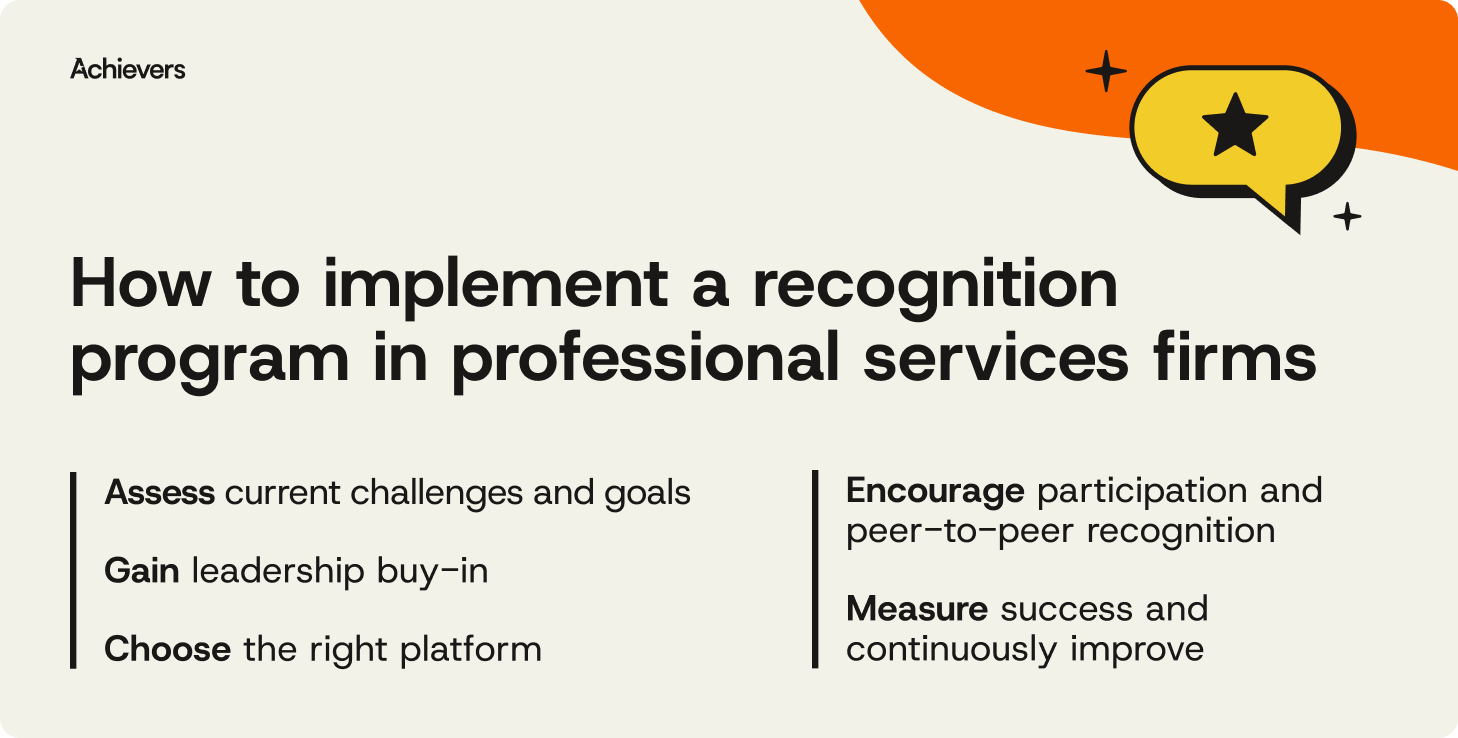 How to implement a recognition program in professional services firms