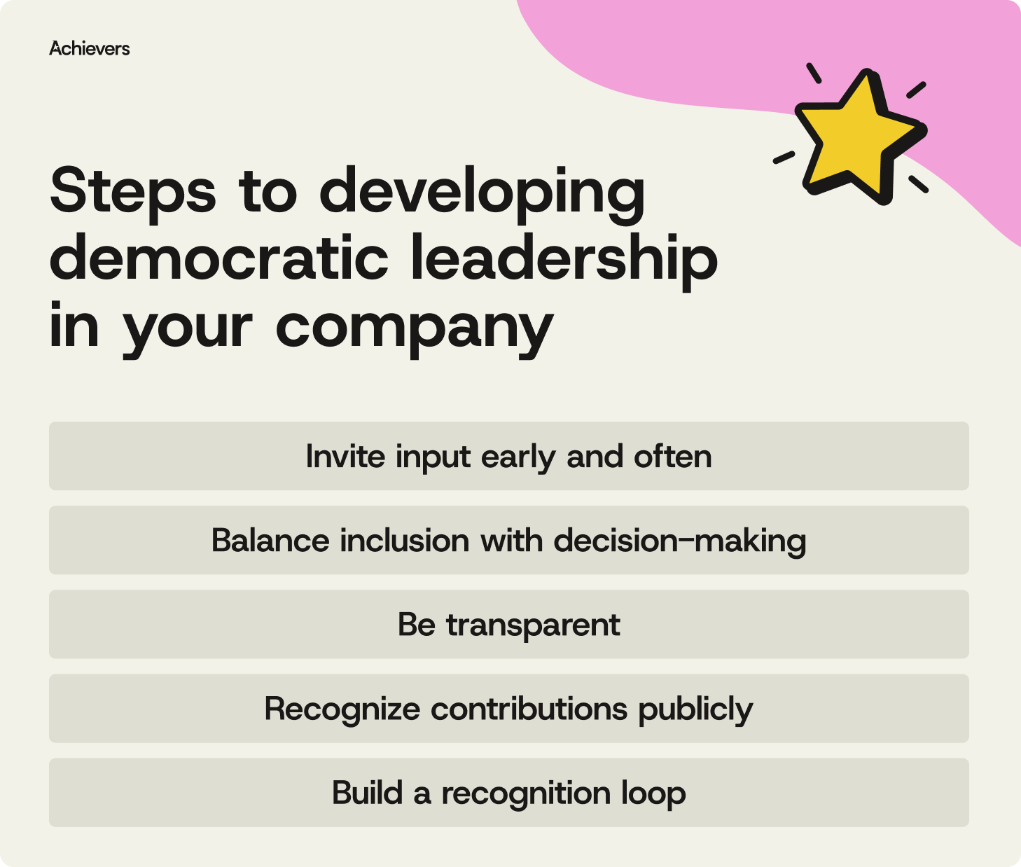 Steps to developing democratic leadership in your company 