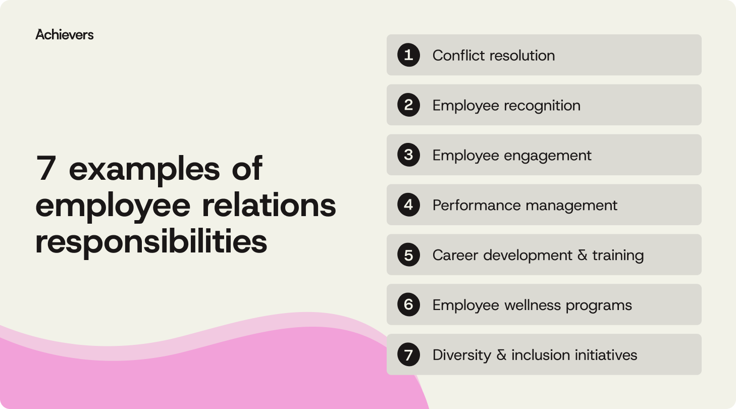 7 examples of employee relations responsibilities