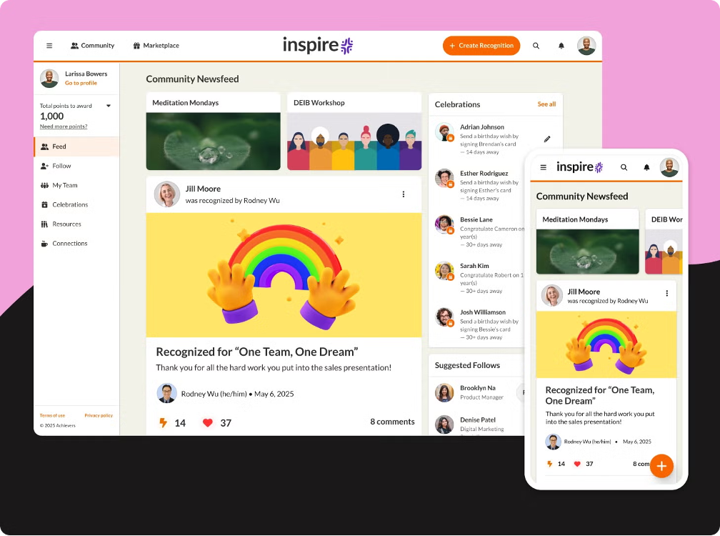Achievers Voice of Employee feedback tool